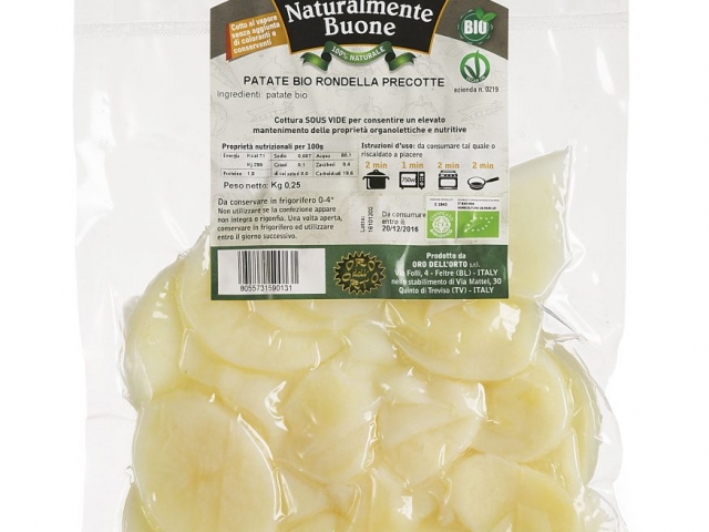 Patate Bio precotte a rondelle